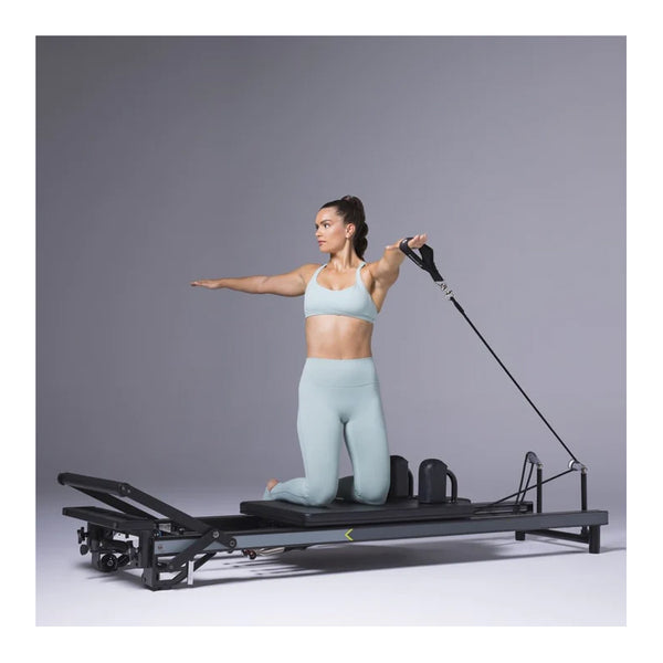 Onemax Aluminium Alloy Pilates Reformer Low Foot Gym Fitness Yoga Pilates Equipment With Vertical Stand