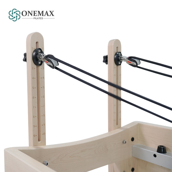 ONEMAX Reformer Professional Wooden Pilates Reformer with Half Trapeze for Pilates Studio Pilates Equipment