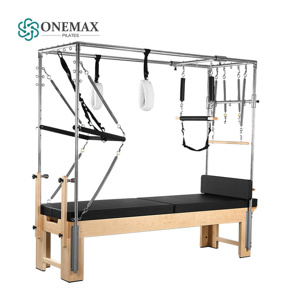 ONEMAX Reformer Trapeze Combination pilates cadillac reformer black leather
