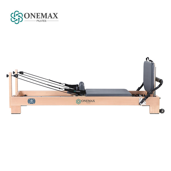 ONEMAX Beech wood Pilates reformer Customizable logo leather color