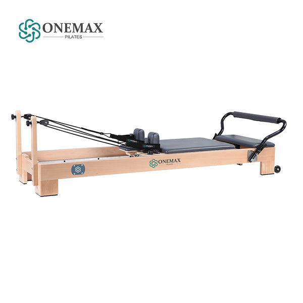 ONEMAX Beech wood Pilates reformer Customizable logo leather color