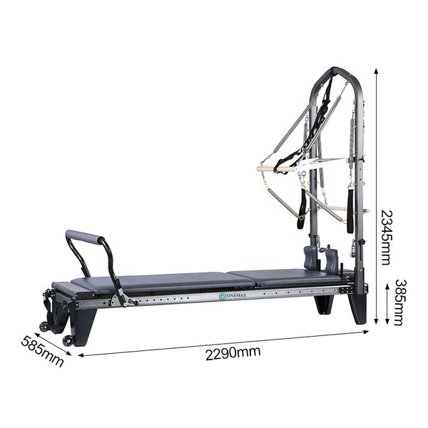 ONEMAX aluminium pilates reformer tower musculation equipement exercise gym studio pilates reformer with tower