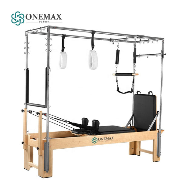 ONEMAX Reformer Trapeze Combination pilates cadillac reformer black leather
