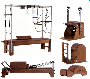 New Arrival – ONEMAX REFORMER Solid Walnut Pilates 5-Piece Complete Studio Set