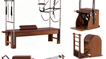 New Arrival – ONEMAX REFORMER Solid Walnut Pilates 5-Piece Complete Studio Set