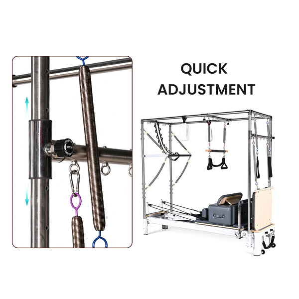 ONEMAX REFORMER Pilates Reformer with Tower Aluminum Alloy Cadillac Trapeze Table for Studio & Home