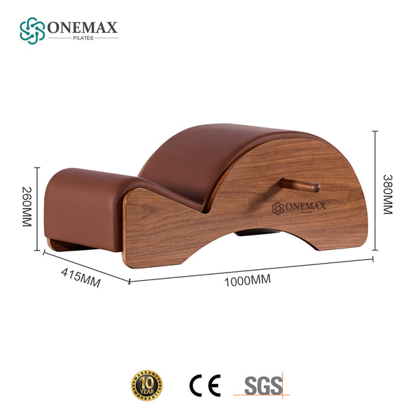 ONEMAX REFORMER Pilates Spine Corrector Walnut Wood Pilates Arc Barrel for Studio & Home