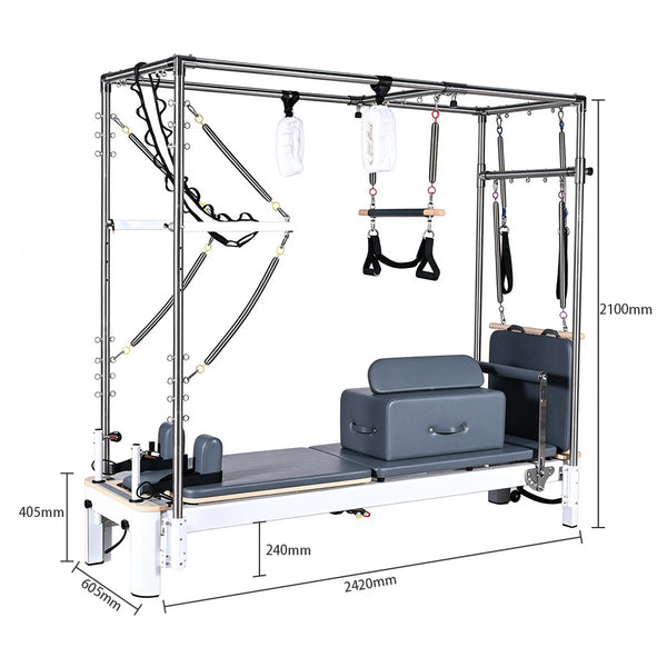 ONEMAX REFORMER Pilates Reformer with Tower Aluminum Alloy Cadillac Trapeze Table for Studio & Home