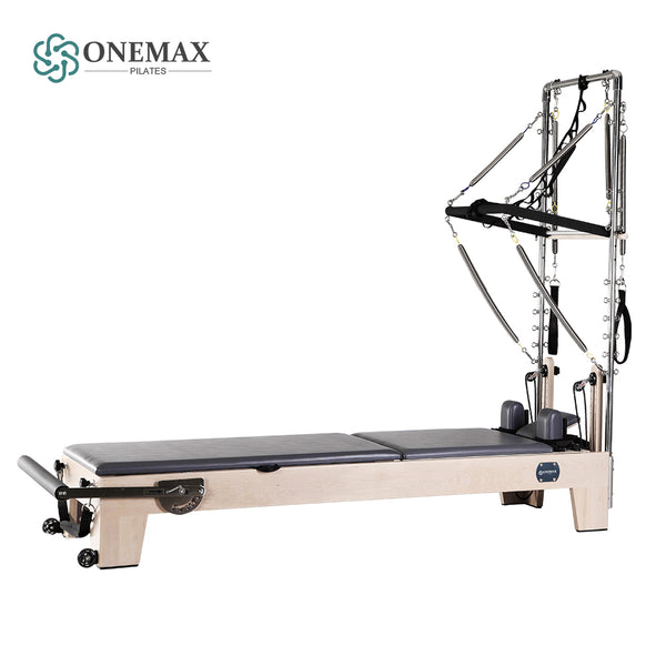 ONEMAX Reformer Professional Wooden Pilates Reformer with Half Trapeze for Pilates Studio Pilates Equipment