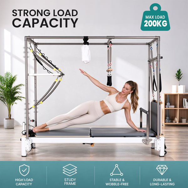 ONEMAX REFORMER Pilates Reformer with Tower Aluminum Alloy Cadillac Trapeze Table for Studio & Home