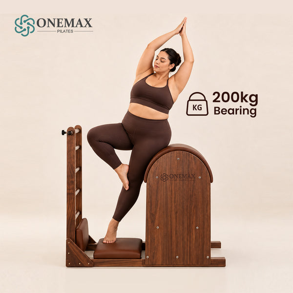 ONEMAX REFORMER Walnut Solid Wood Pilates Ladder Barrel Commercial Studio Pilates Equipment