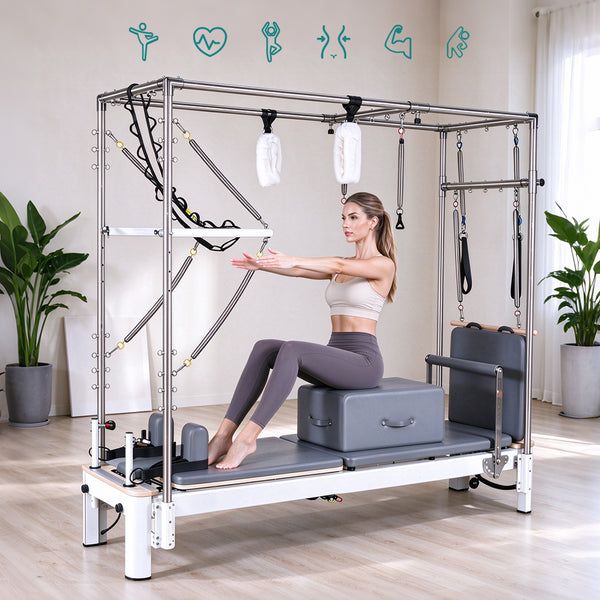 ONEMAX REFORMER Pilates Reformer with Tower Aluminum Alloy Cadillac Trapeze Table for Studio & Home
