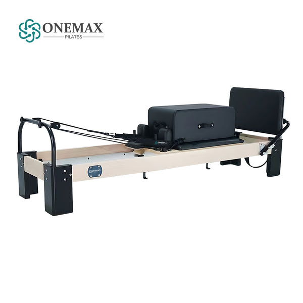 ONEMAX Anti-rot Wood Pilates Reformer Aluminum Foot For Professional Pilates Studio