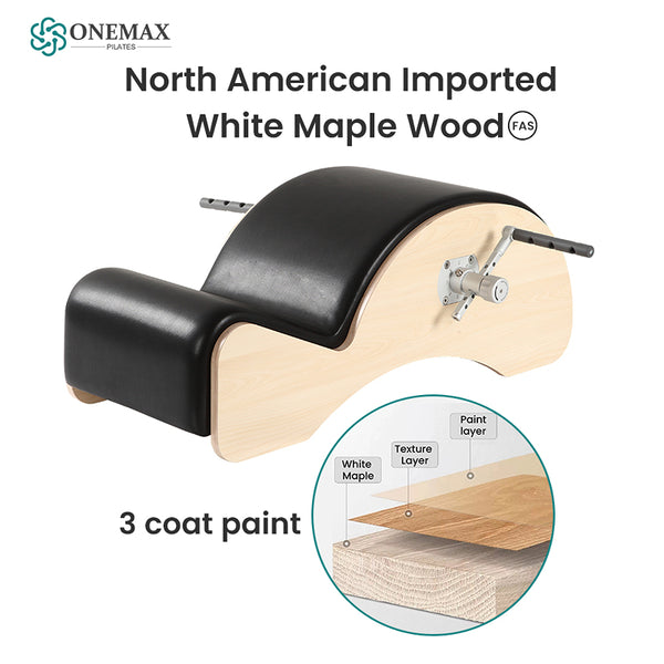 ONEMAX wooden Pilates Spine Corrector Barrel Home Gym Fitness Portable Workout Equipment Yoga