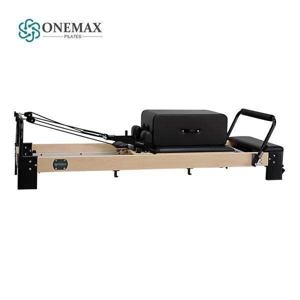 ONEMAX Anti-rot Wood Pilates Reformer Aluminum Foot For Professional Pilates Studio