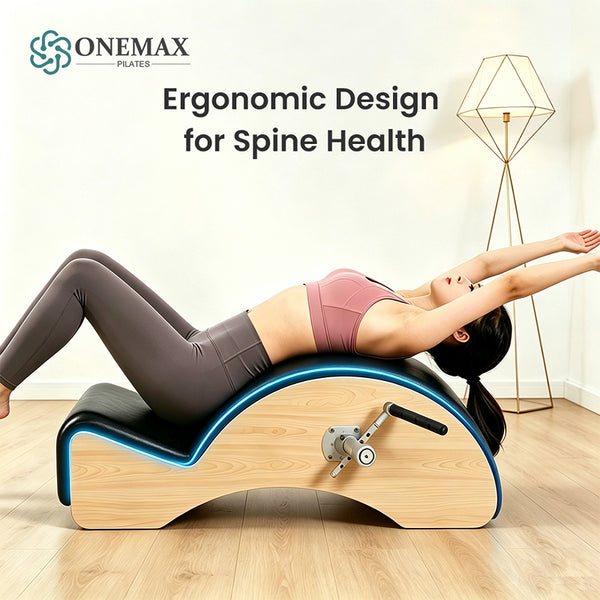 ONEMAX wooden Pilates Spine Corrector Barrel Home Gym Fitness Portable Workout Equipment Yoga