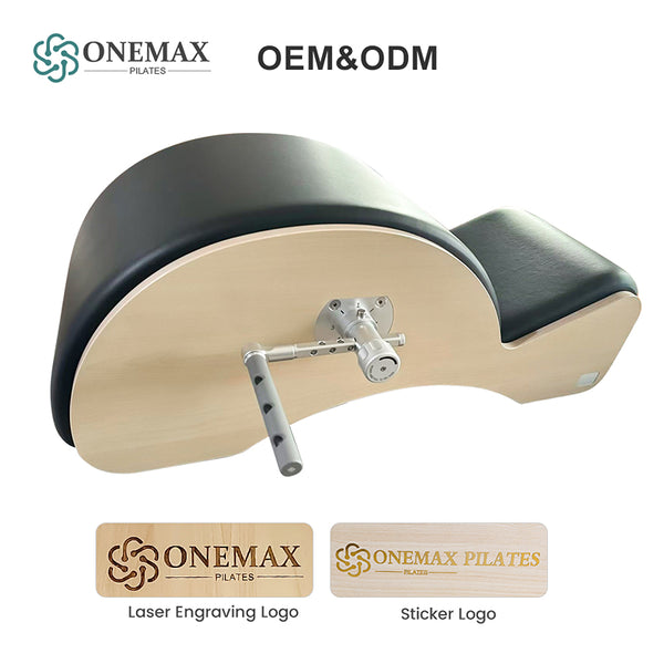 ONEMAX wooden Pilates Spine Corrector Barrel Home Gym Fitness Portable Workout Equipment Yoga