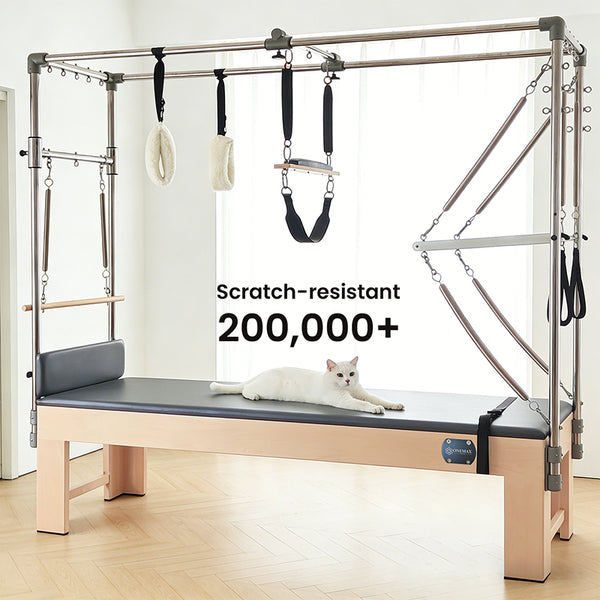 ONEMAX Professional Equipment Reformer Machine White Maple Wood Pilates Trapeze Table Cadillac bed